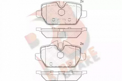 R BRAKE rb1664 -  Комплект тормозных колодок, дисковый тормоз